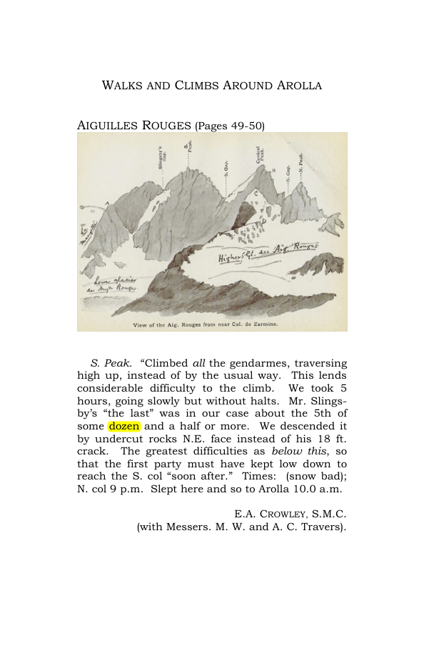 Original scan of Guide to the Walks & Climbs Around Arolla, PDF page 1