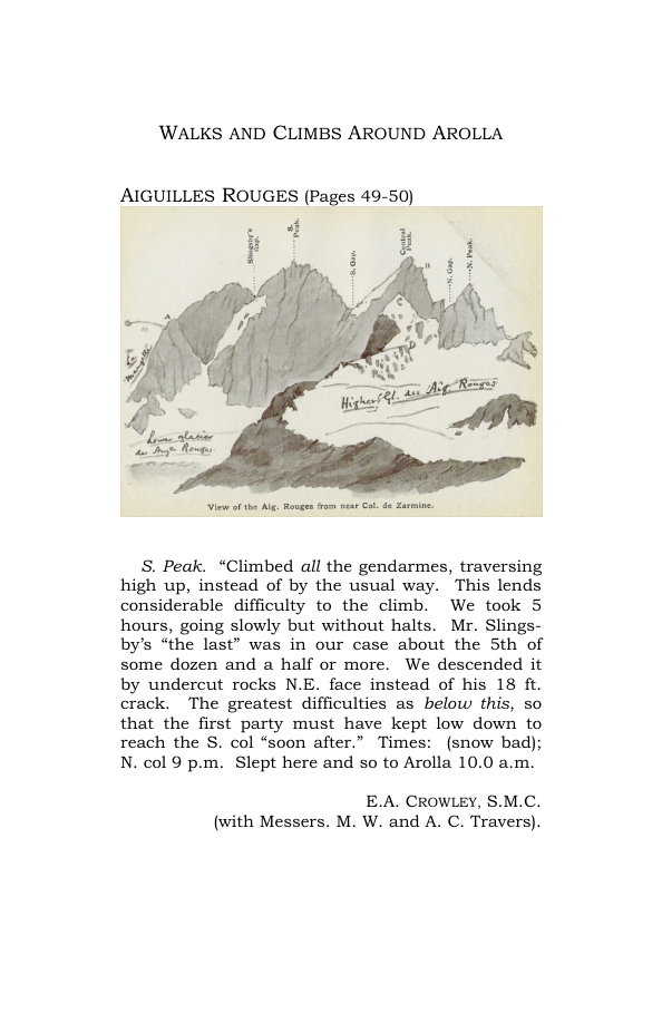 Original scan of Guide to the Walks & Climbs Around Arolla, PDF page 1