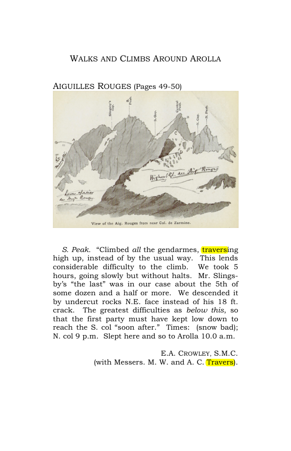 Original scan of Guide to the Walks & Climbs Around Arolla, PDF page 1