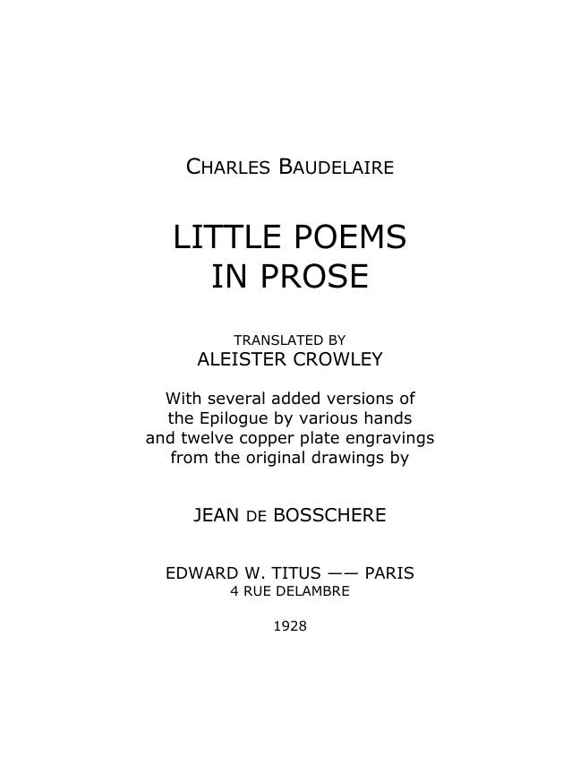 Original scan of Little Poems in Prose, PDF page 3