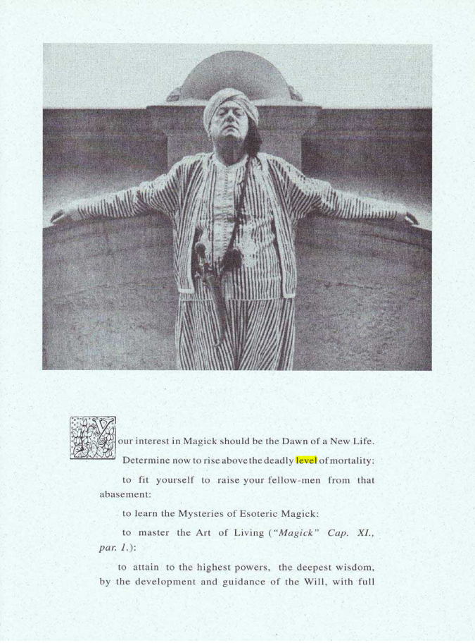 Original scan of Your Interest in Magick, PDF page 1