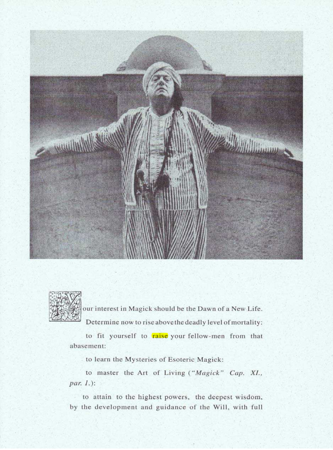 Original scan of Your Interest in Magick, PDF page 1
