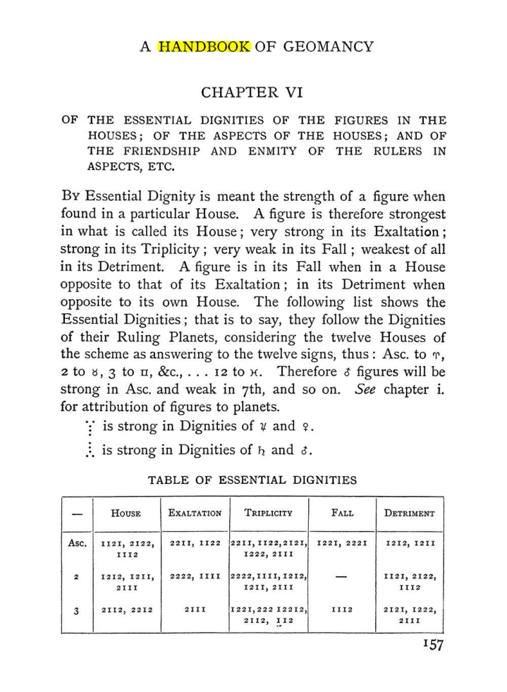 Original scan of Handbook of Geomancy, PDF page 23