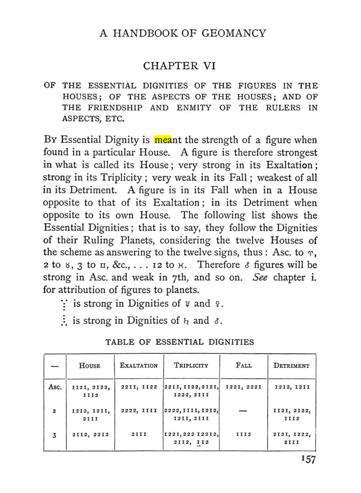 Original scan of Handbook of Geomancy, PDF page 23
