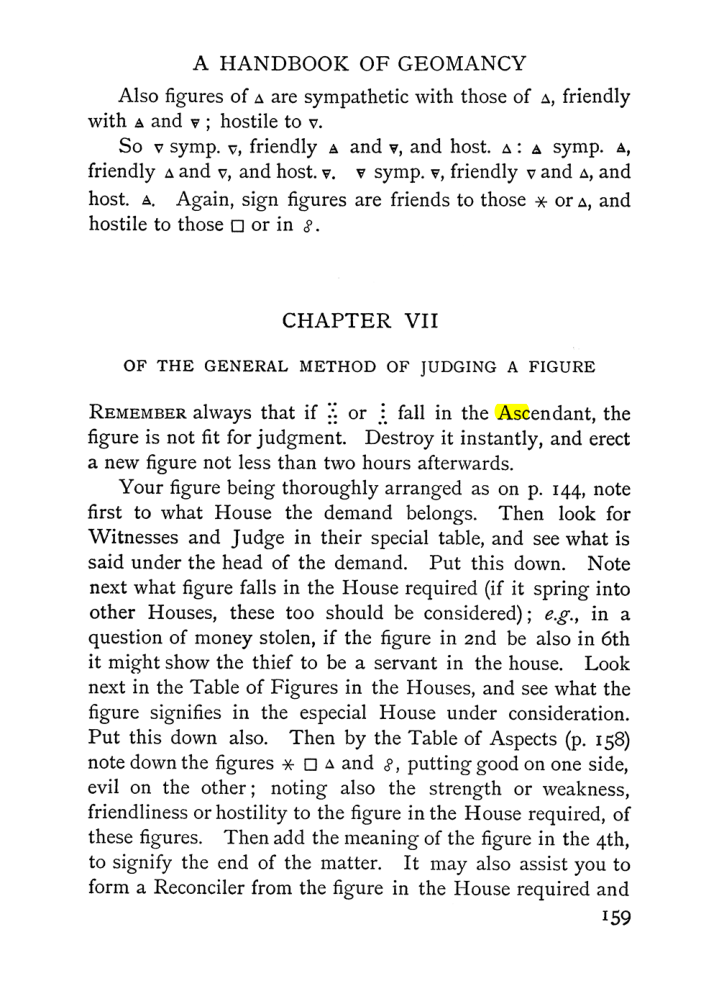 Original scan of Handbook of Geomancy, PDF page 25