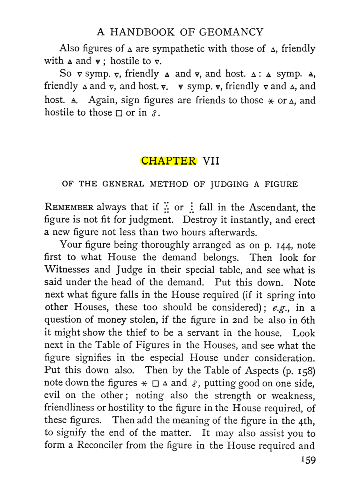 Original scan of Handbook of Geomancy, PDF page 25