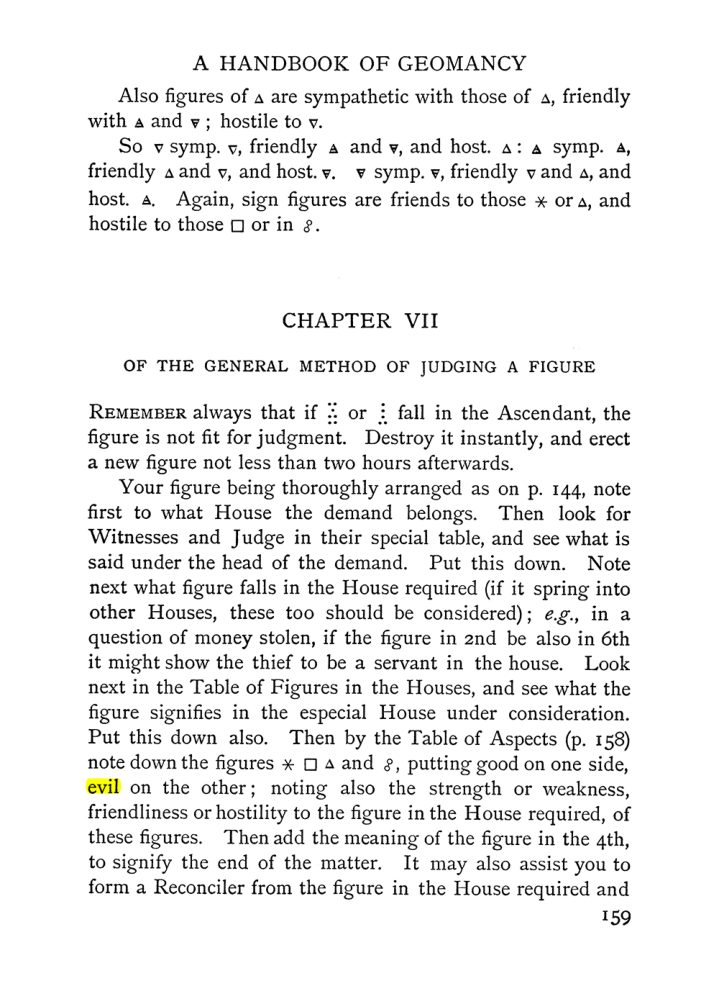 Original scan of Handbook of Geomancy, PDF page 25