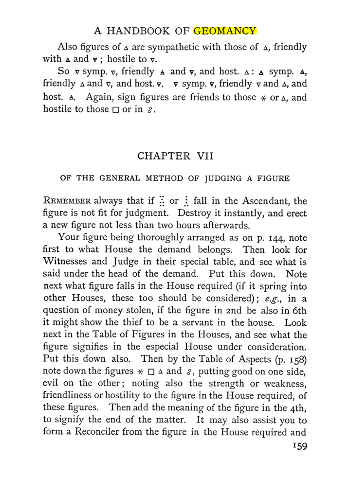 Original scan of Handbook of Geomancy, PDF page 25