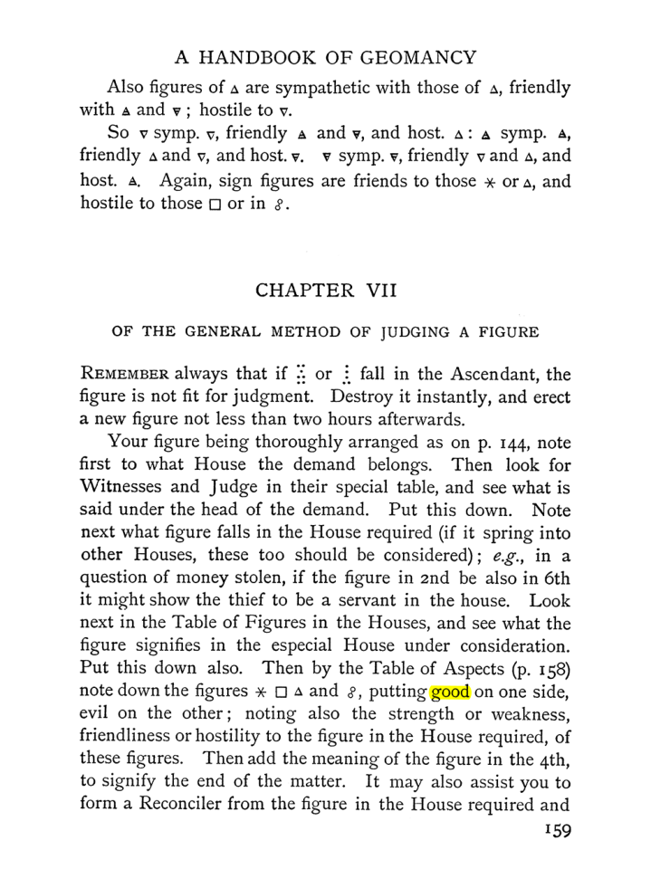 Original scan of Handbook of Geomancy, PDF page 25