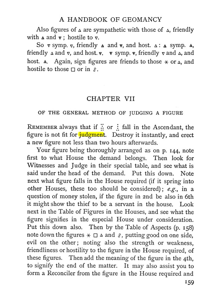 Original scan of Handbook of Geomancy, PDF page 25