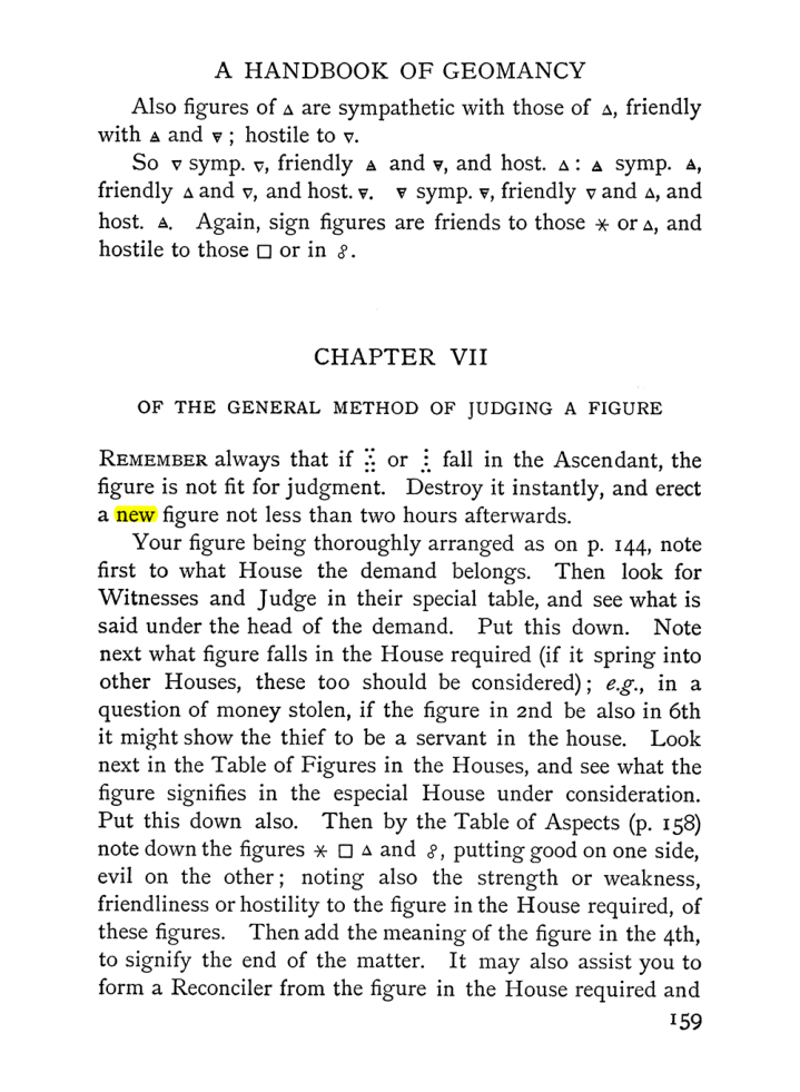 Original scan of Handbook of Geomancy, PDF page 25
