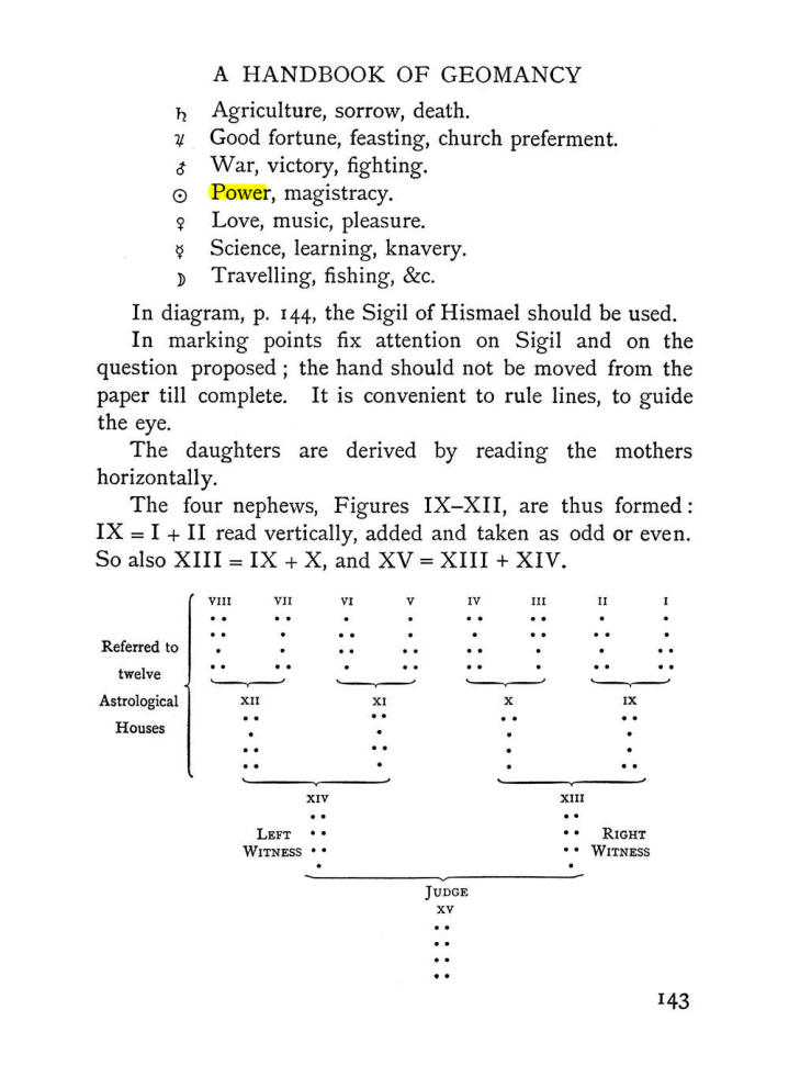 Original scan of Handbook of Geomancy, PDF page 9
