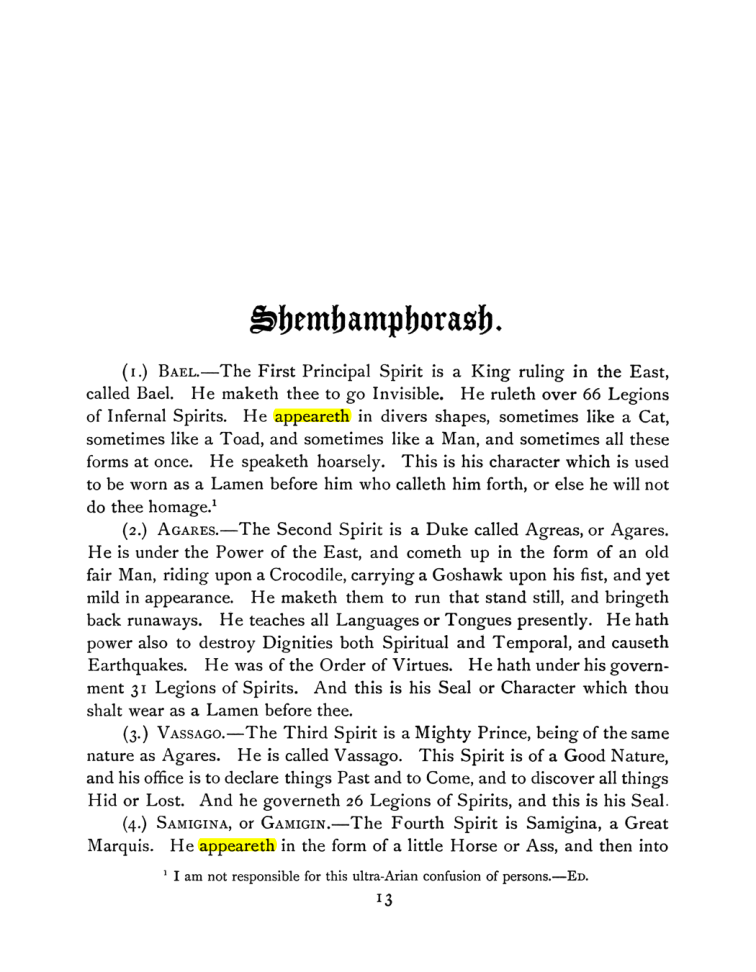 Original scan of The Goetia, PDF page 27