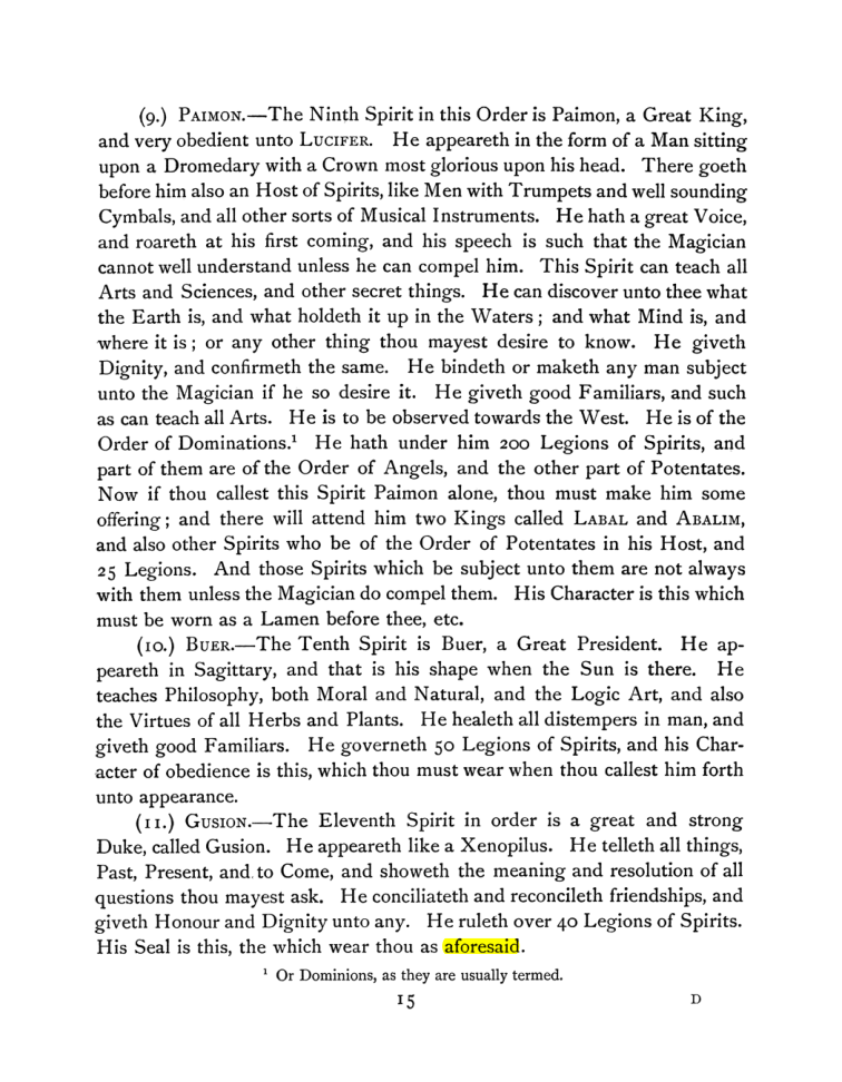 Original scan of The Goetia, PDF page 29