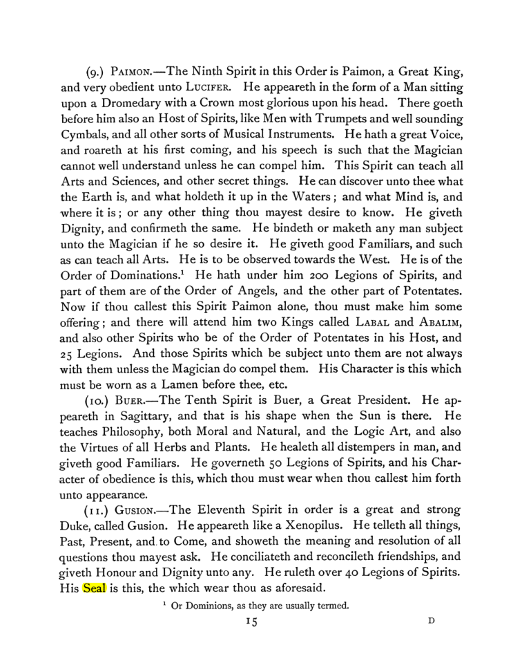 Original scan of The Goetia, PDF page 29