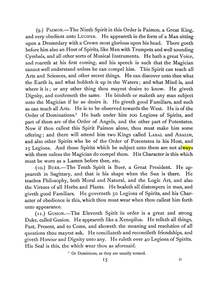 Original scan of The Goetia, PDF page 29