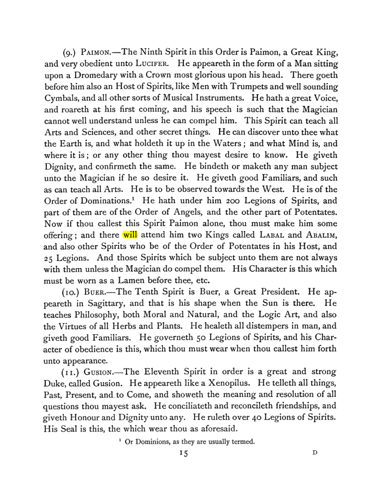 Original scan of The Goetia, PDF page 29