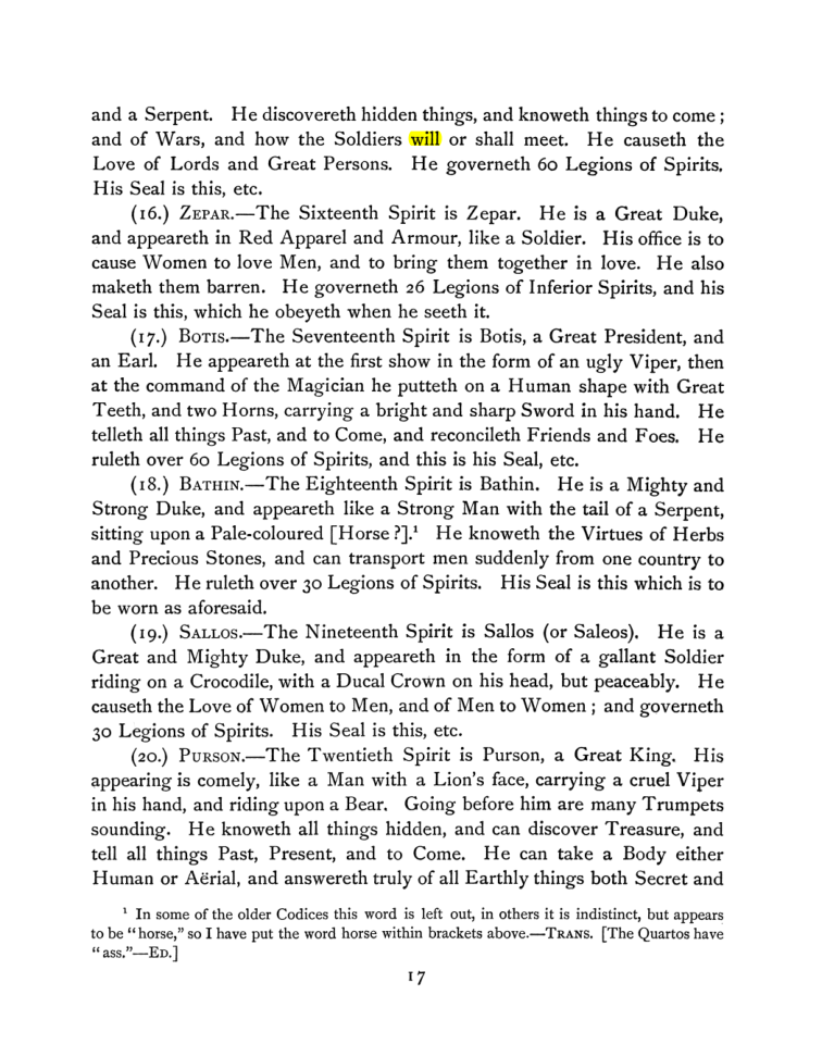 Original scan of The Goetia, PDF page 31