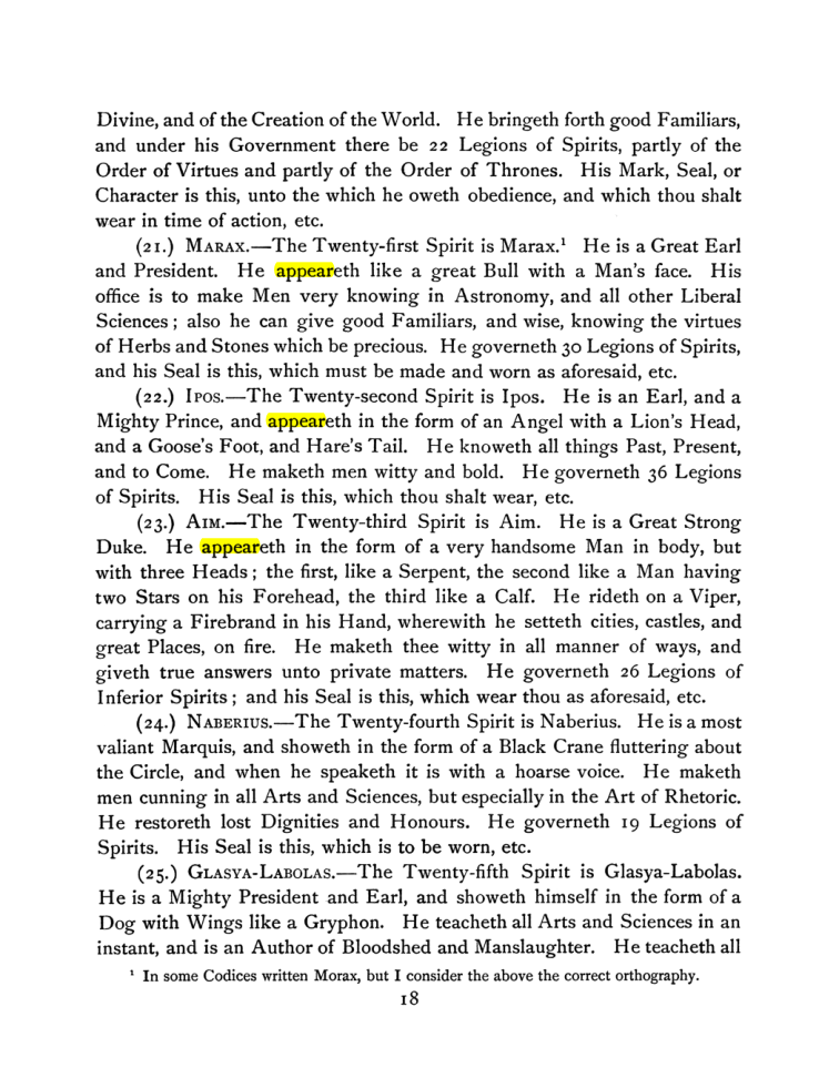 Original scan of The Goetia, PDF page 32