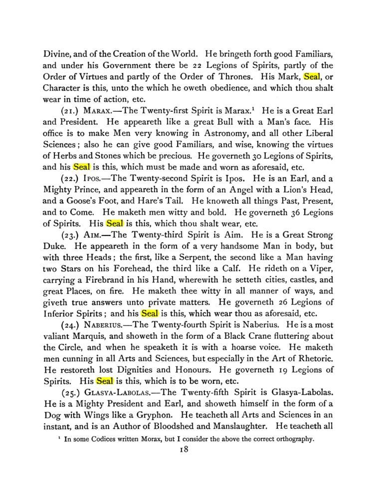 Original scan of The Goetia, PDF page 32