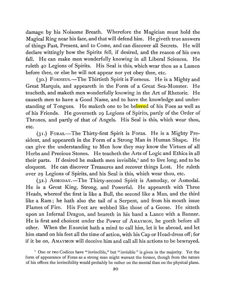 Original scan of The Goetia, PDF page 34