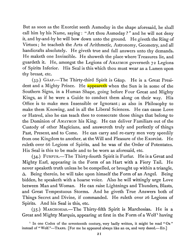 Original scan of The Goetia, PDF page 35