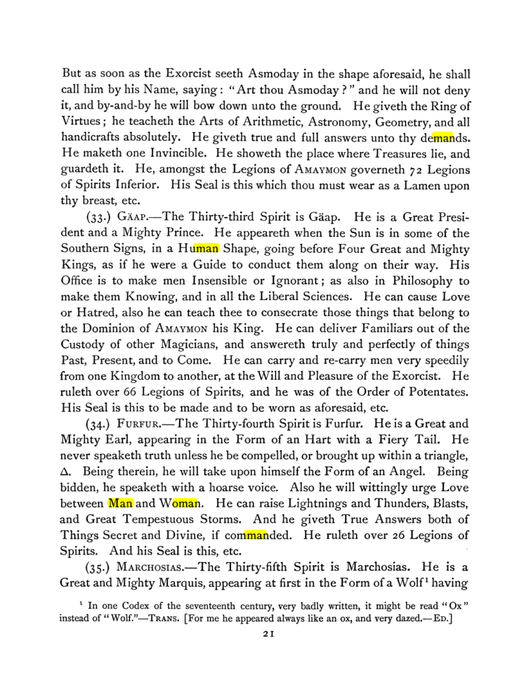 Original scan of The Goetia, PDF page 35