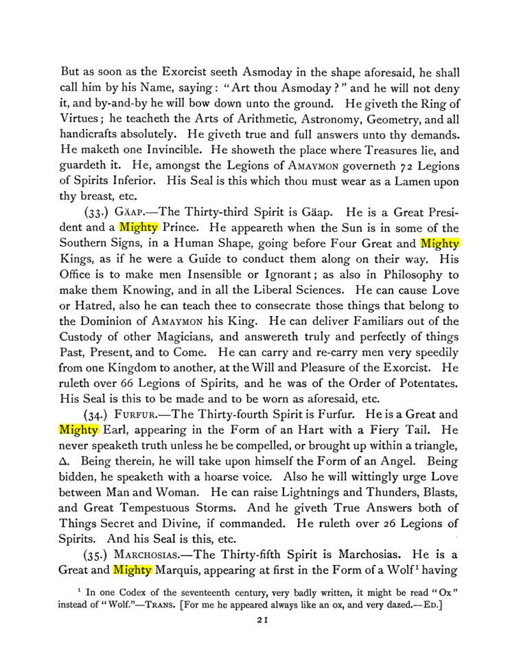 Original scan of The Goetia, PDF page 35