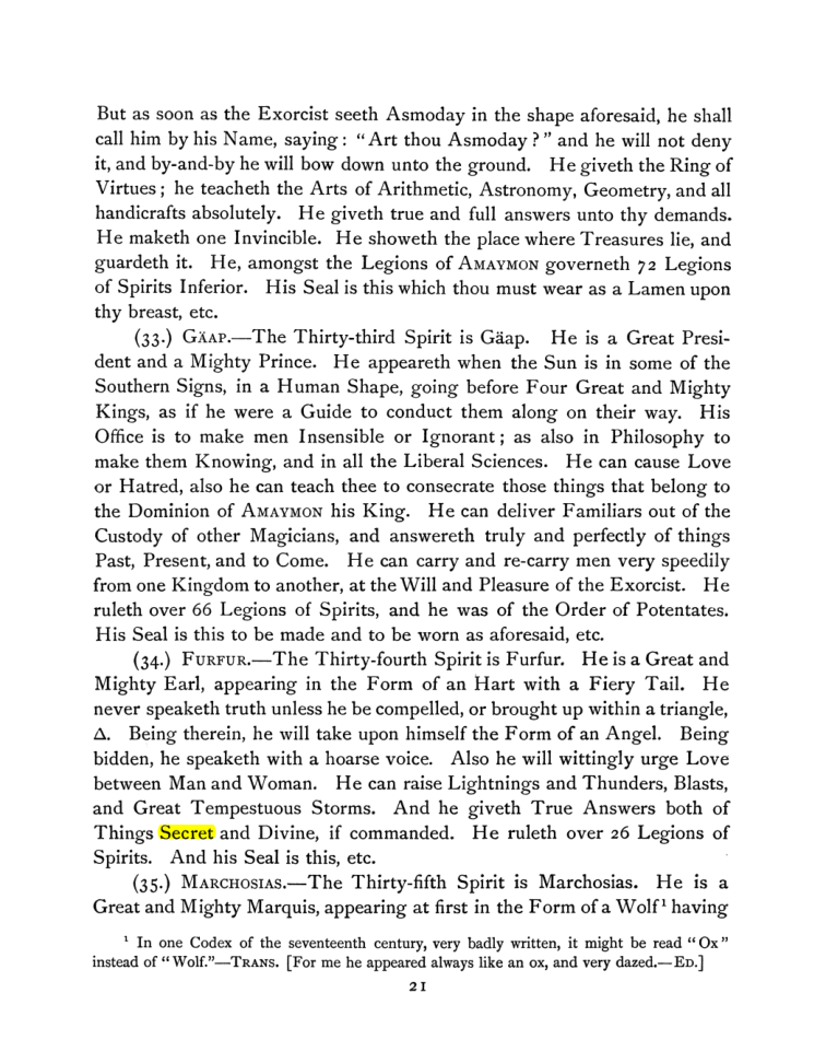 Original scan of The Goetia, PDF page 35