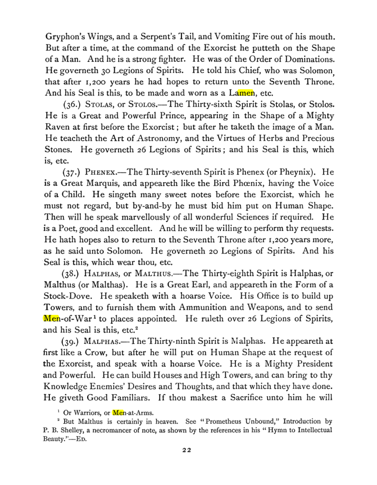 Original scan of The Goetia, PDF page 36