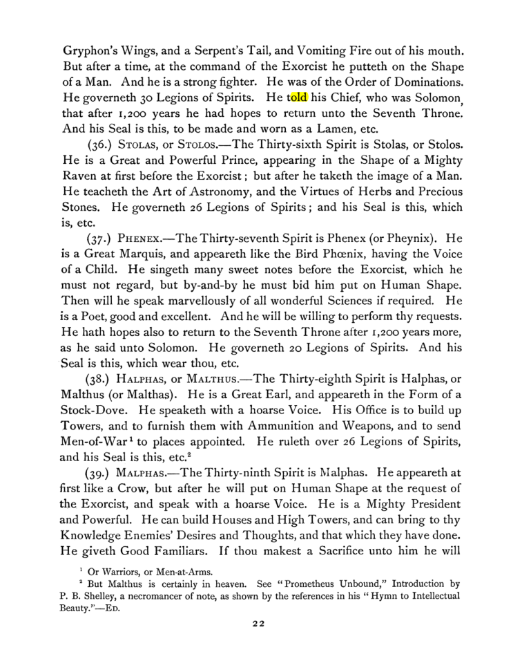 Original scan of The Goetia, PDF page 36
