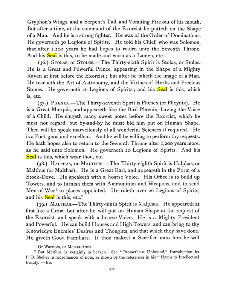 Original scan of The Goetia, PDF page 36