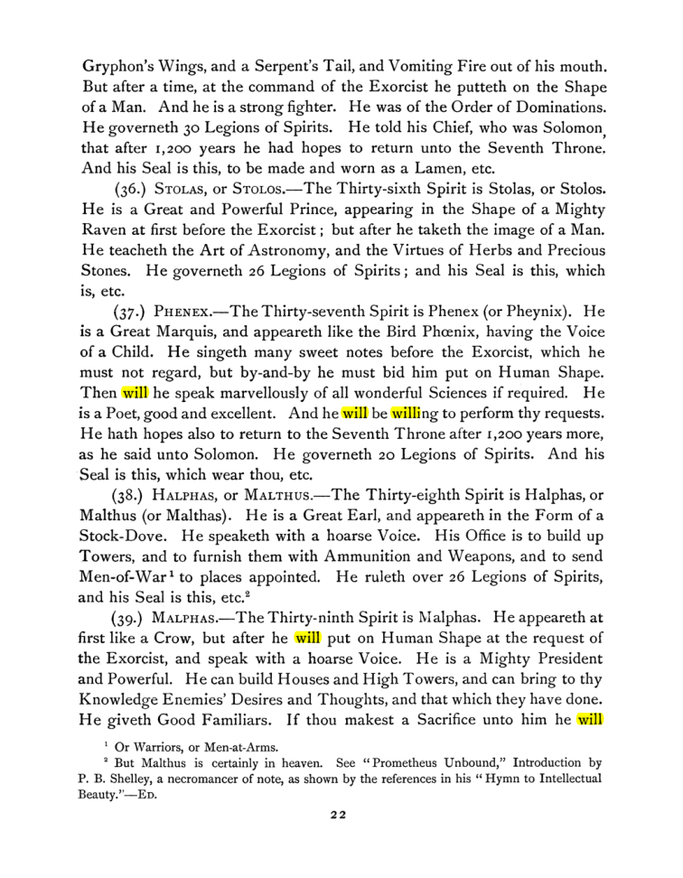 Original scan of The Goetia, PDF page 36