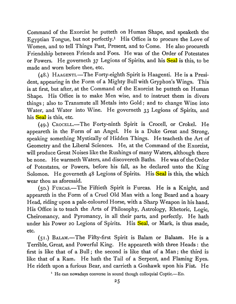 Original scan of The Goetia, PDF page 39