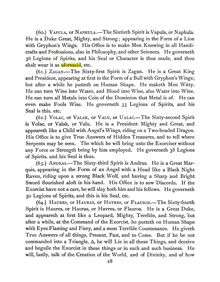 Original scan of The Goetia, PDF page 42