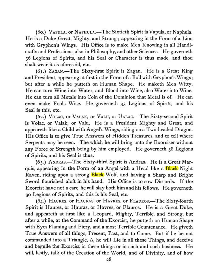 Original scan of The Goetia, PDF page 42