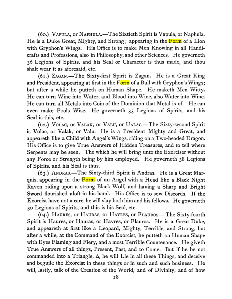 Original scan of The Goetia, PDF page 42