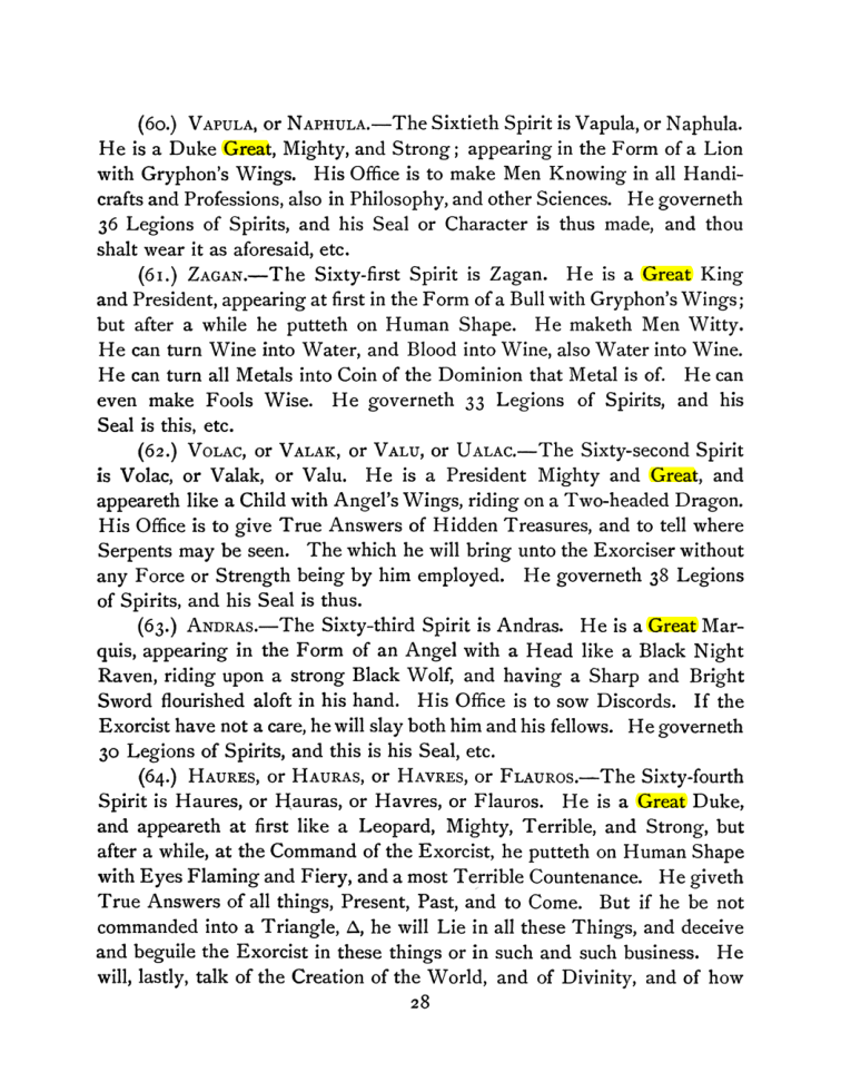 Original scan of The Goetia, PDF page 42