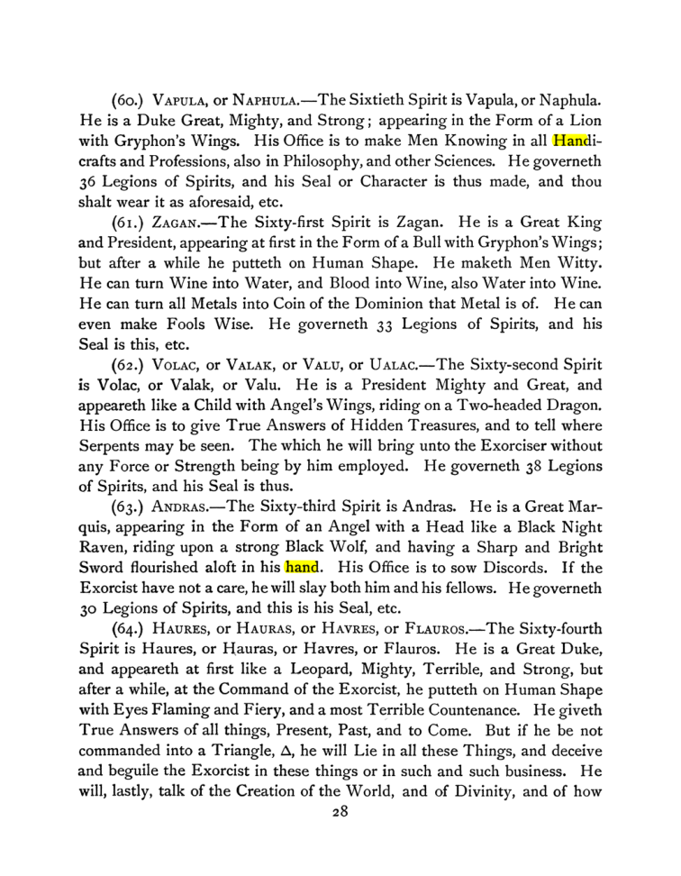 Original scan of The Goetia, PDF page 42