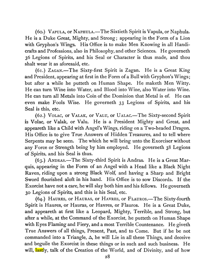 Original scan of The Goetia, PDF page 42