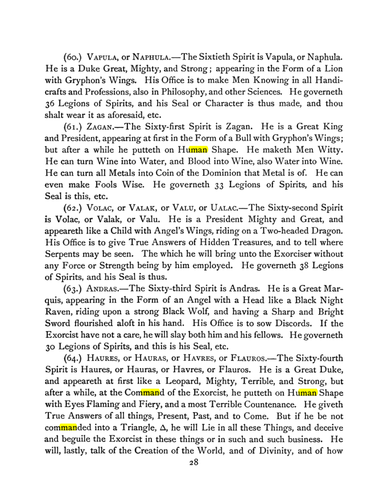 Original scan of The Goetia, PDF page 42