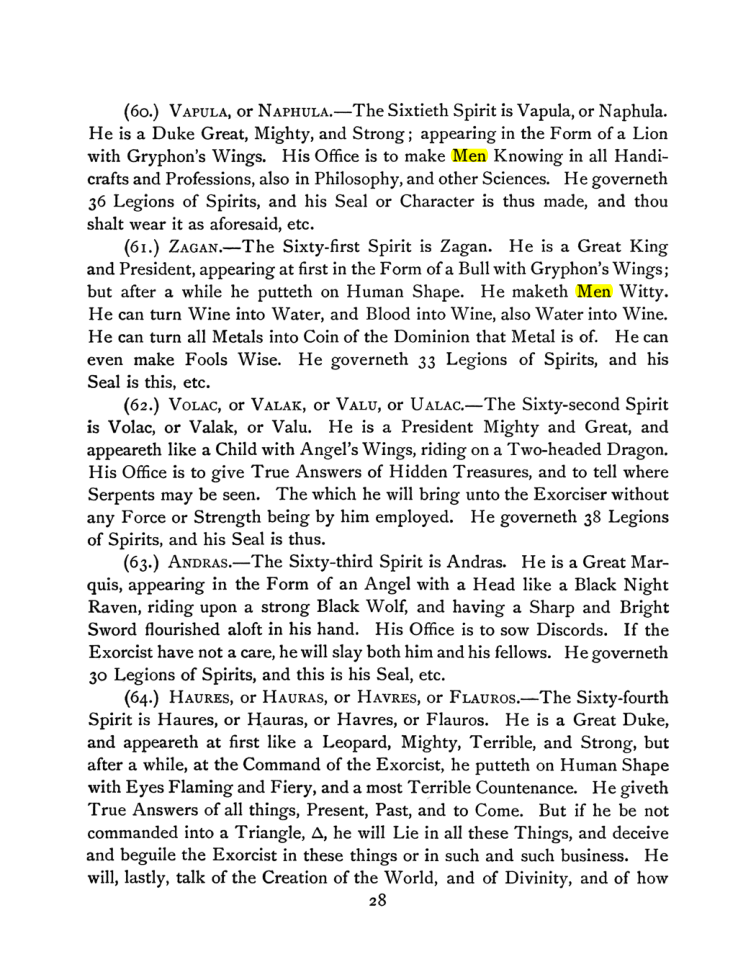 Original scan of The Goetia, PDF page 42