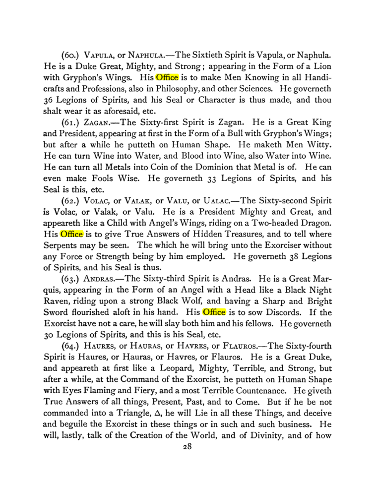 Original scan of The Goetia, PDF page 42
