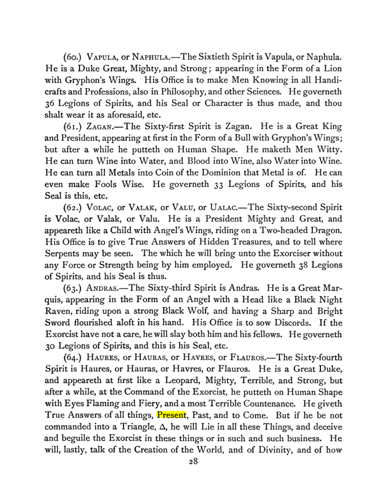 Original scan of The Goetia, PDF page 42
