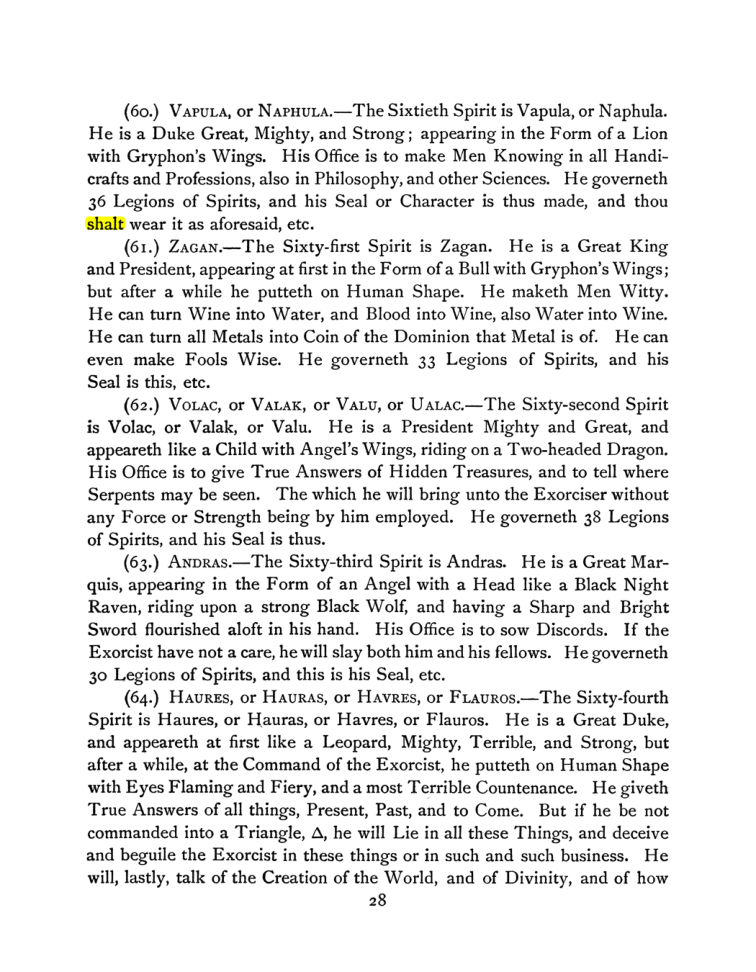 Original scan of The Goetia, PDF page 42