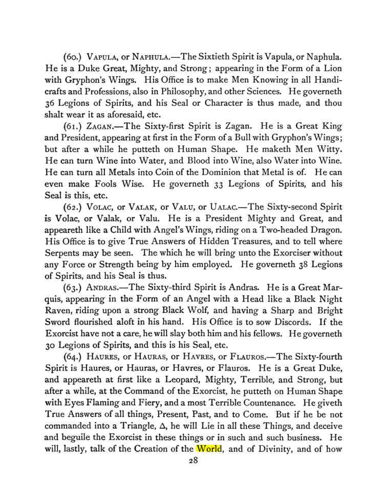Original scan of The Goetia, PDF page 42
