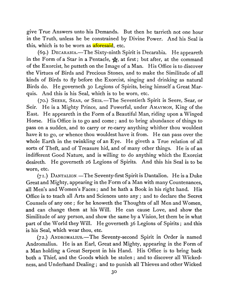 Original scan of The Goetia, PDF page 44