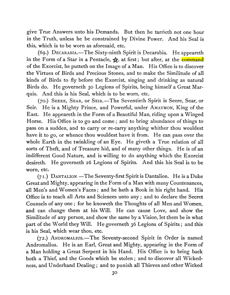 Original scan of The Goetia, PDF page 44