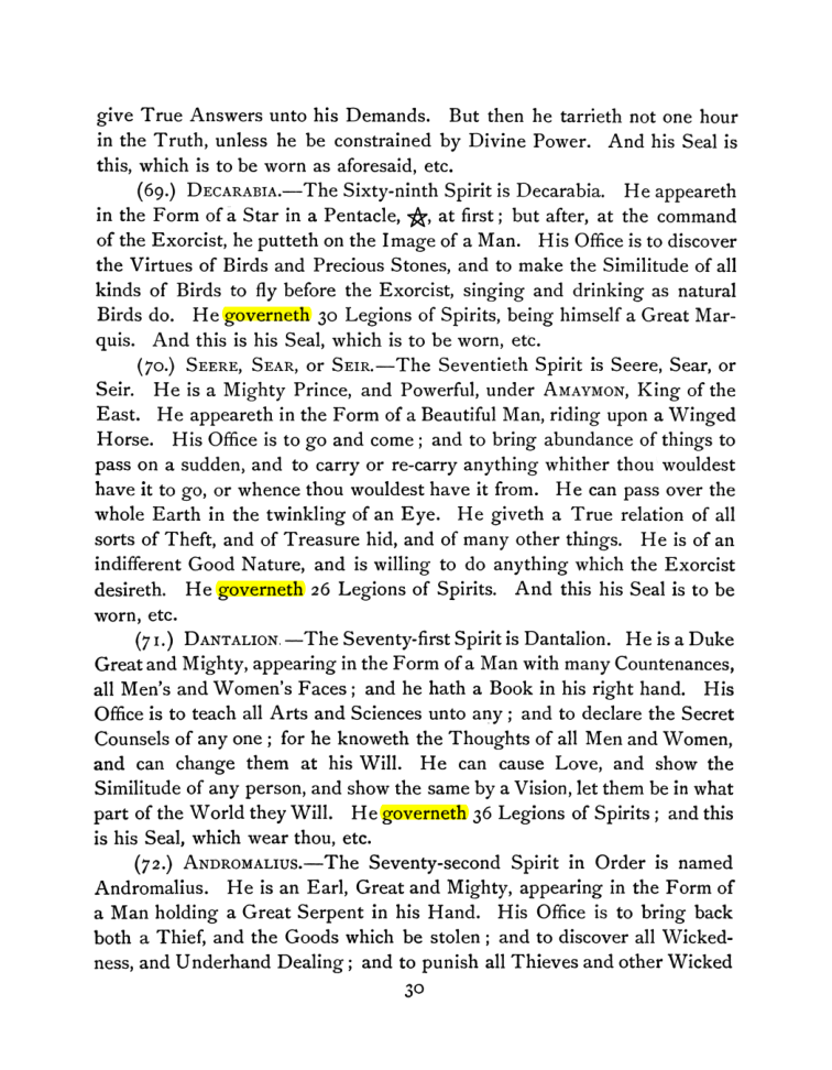 Original scan of The Goetia, PDF page 44