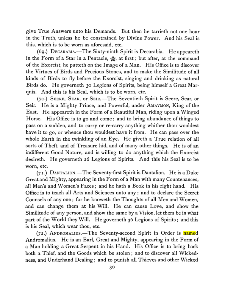 Original scan of The Goetia, PDF page 44